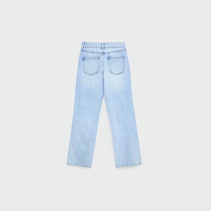 low-rise straight-leg jeans