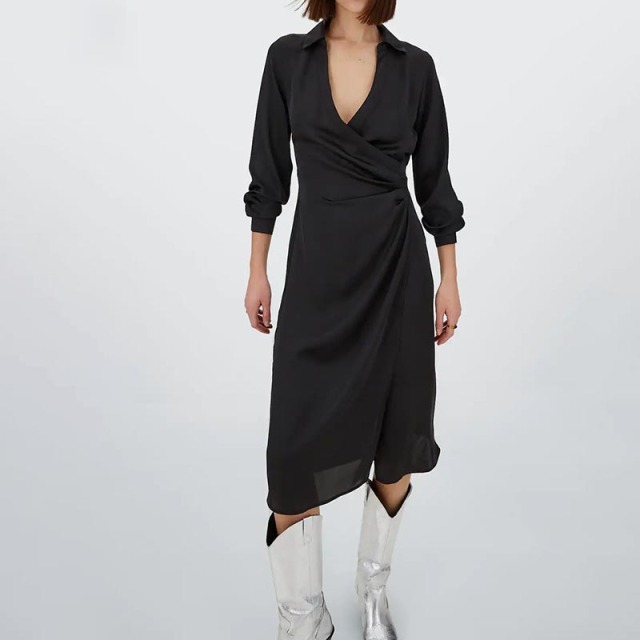 satin midi dress