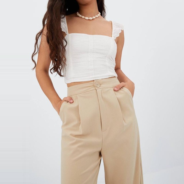 wide tube trousers