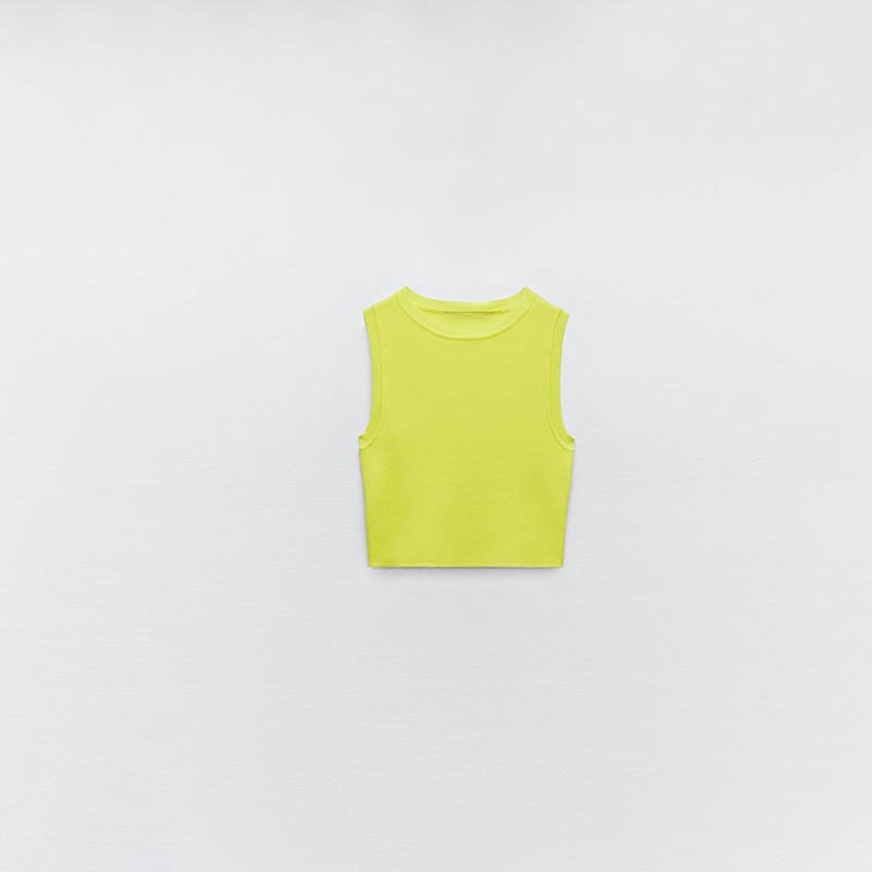 Basic cropped knitted top