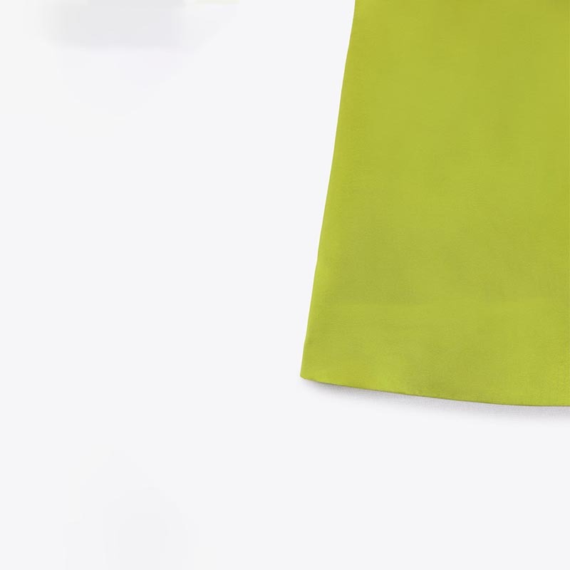 Green mini skirt