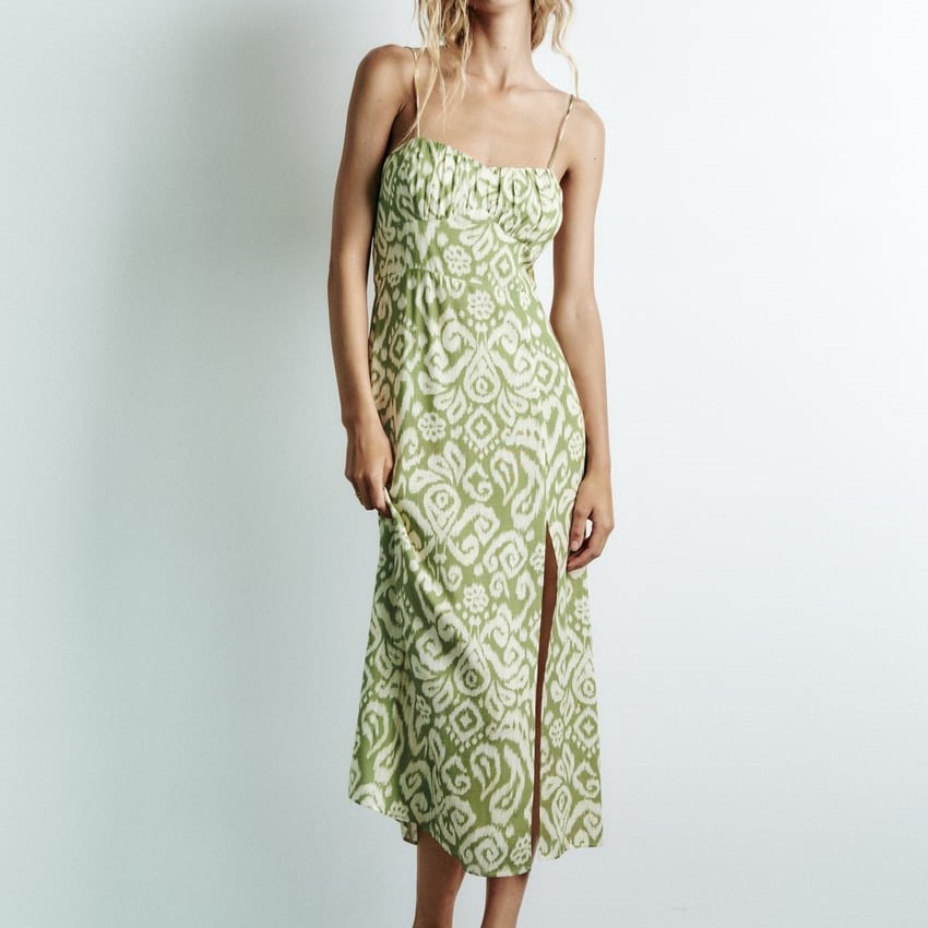 Printed Corsetry-inspired Dress