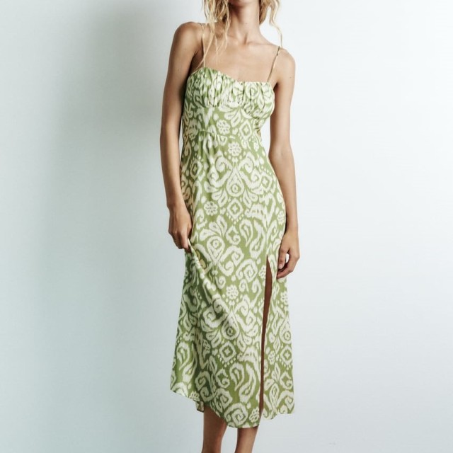 Printed Corsetry-inspired Dress