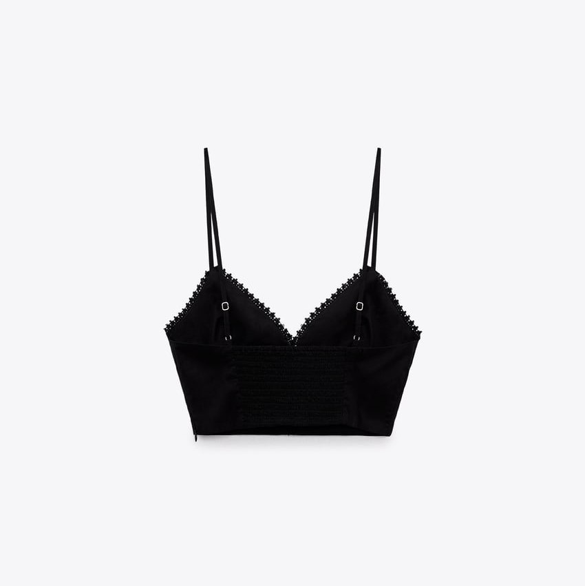 Poplin Top With Lace Trims
