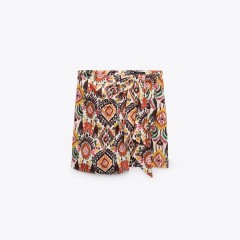 Printed Skort With Knot