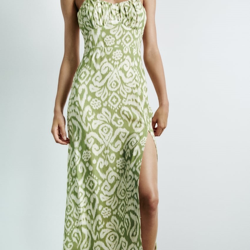 Printed Corsetry-inspired Dress