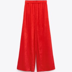 Wide-Leg Wrap Trousers