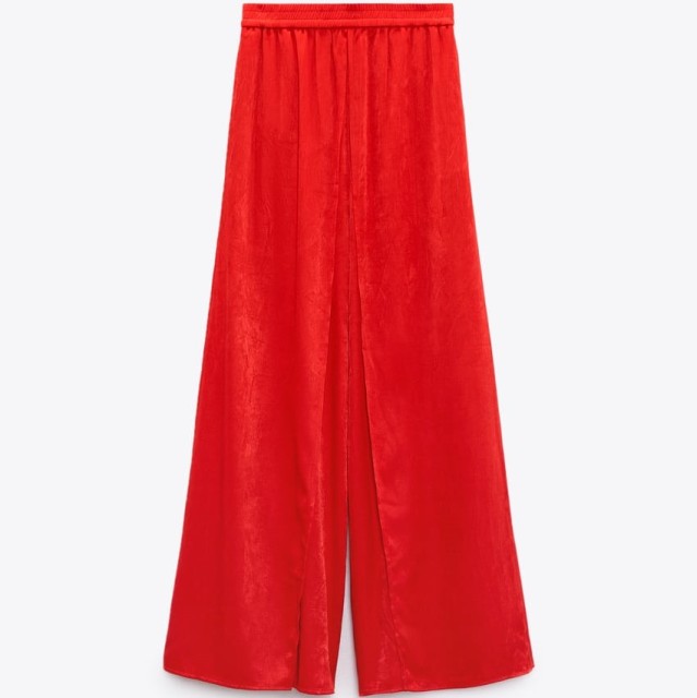Wide-Leg Wrap Trousers