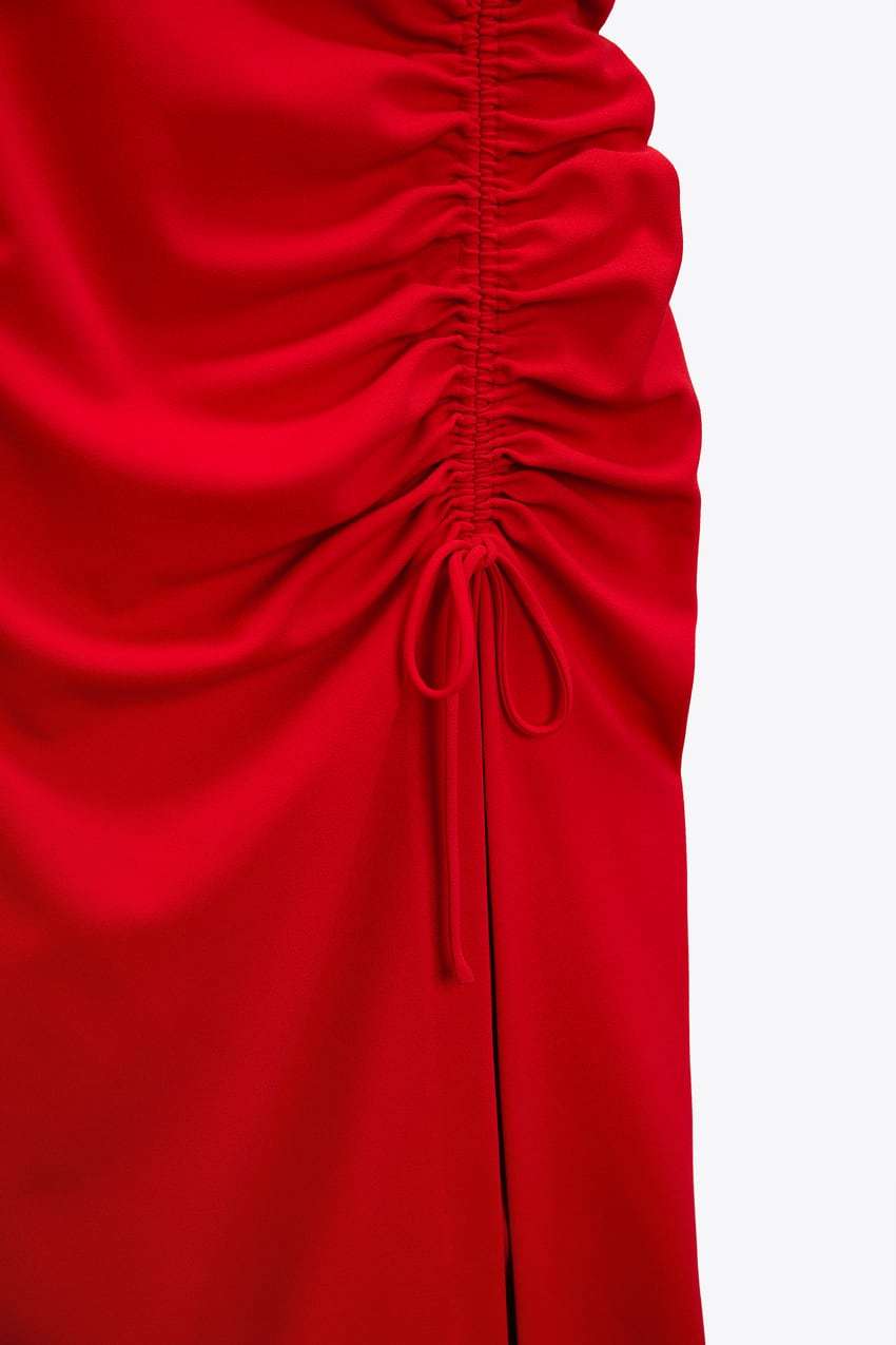 Midi Dress With Draped Detail