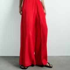 Wide-Leg Wrap Trousers