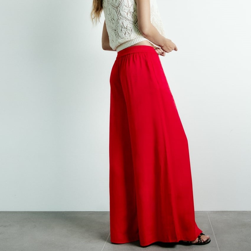 Wide-Leg Wrap Trousers