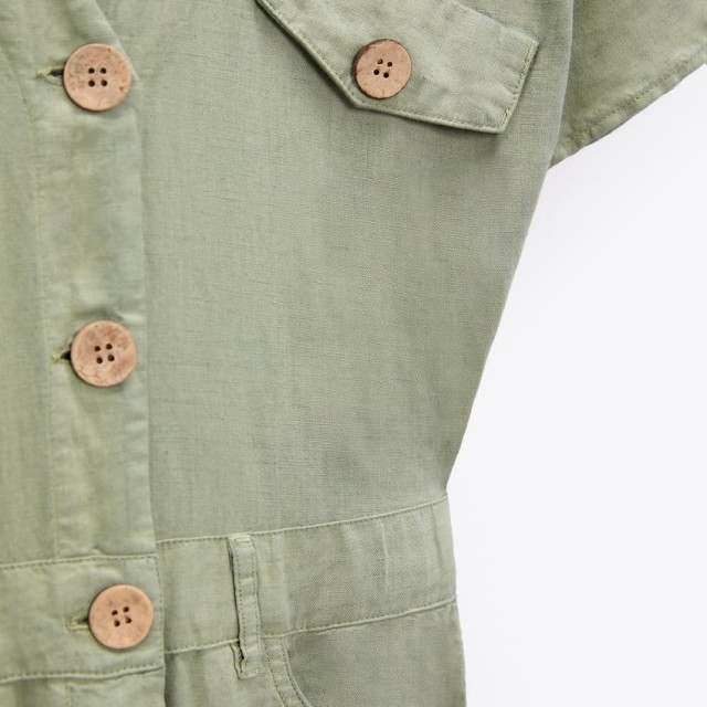 Long Linen Blend Jumpsuit