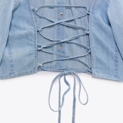Cropped Denim Shirt