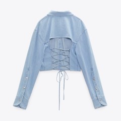 Cropped Denim Shirt
