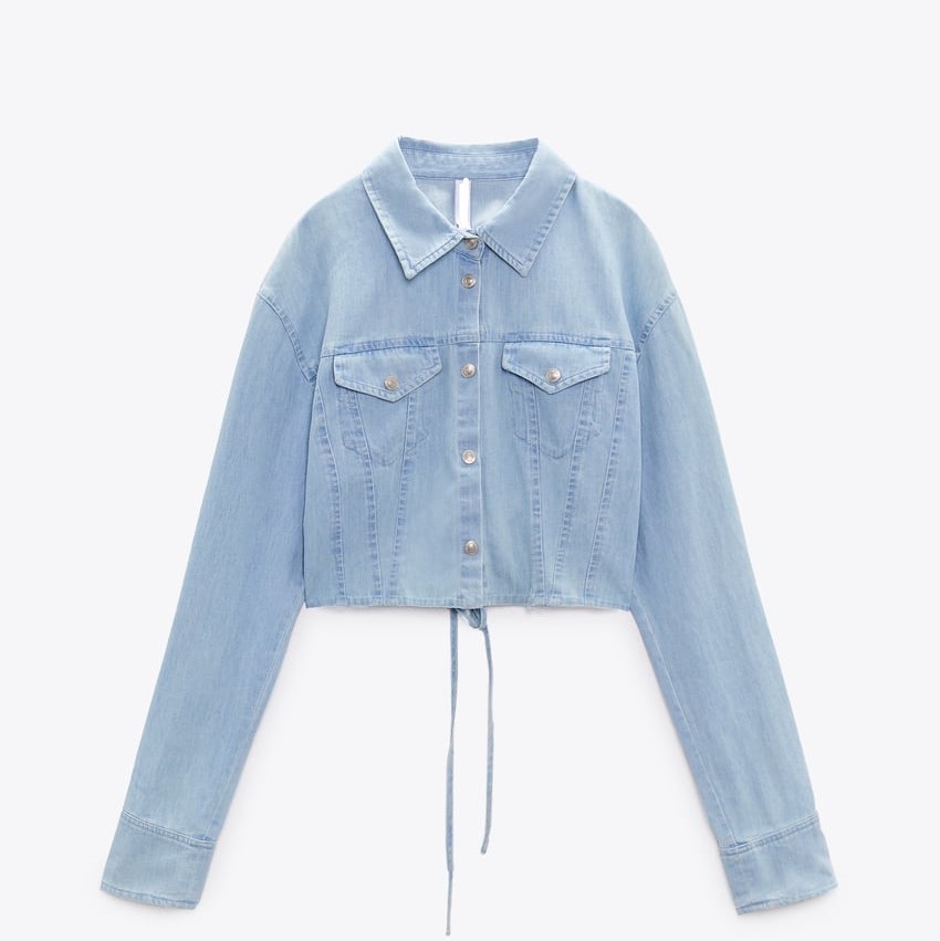 Cropped Denim Shirt