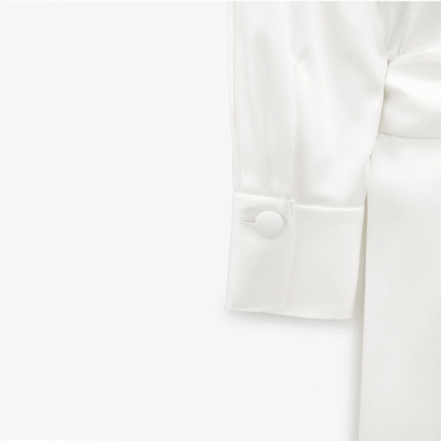 Satin Shirt Dress