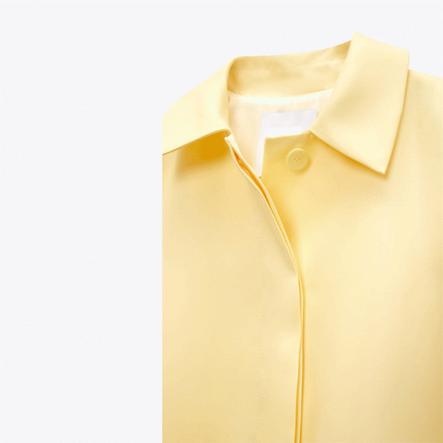 Satin Coat With Flaps