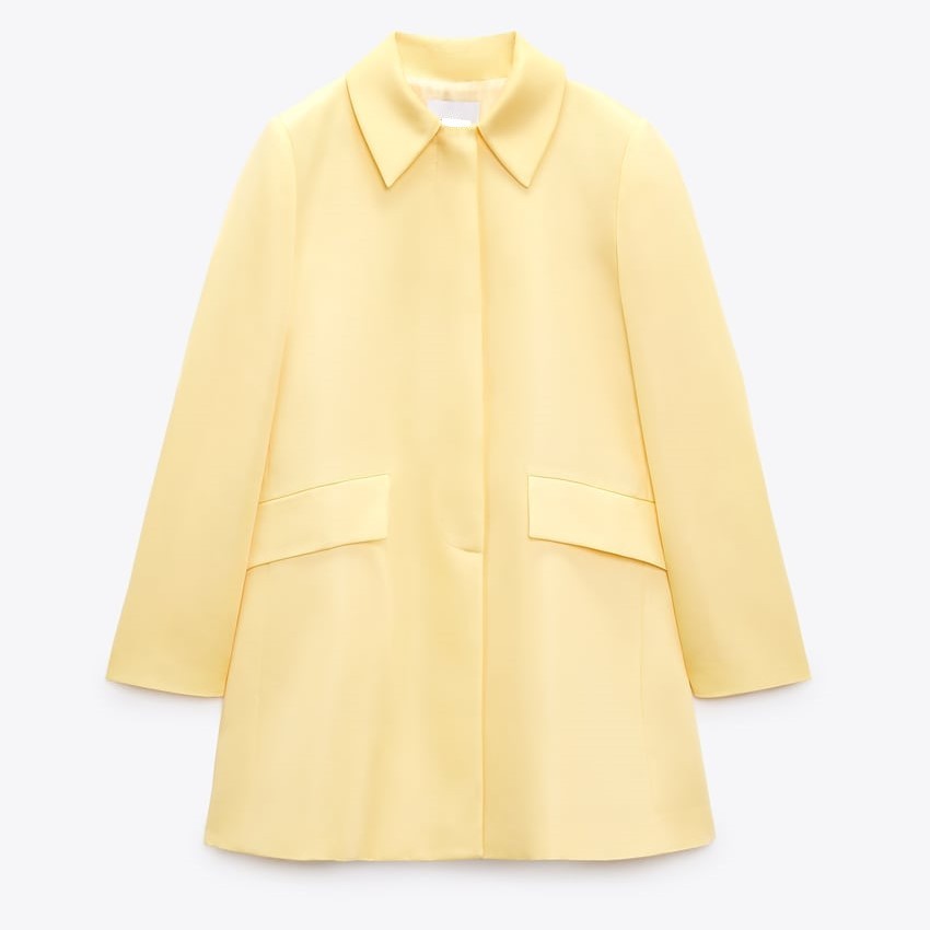Satin Coat With Flaps