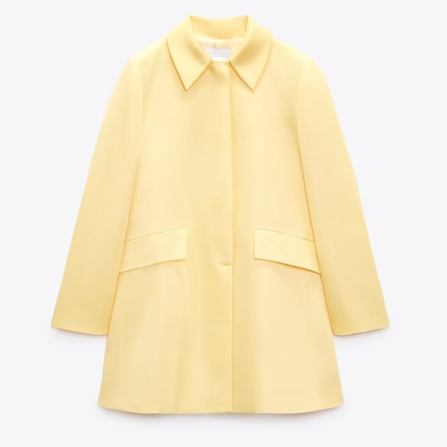 Satin Coat With Flaps