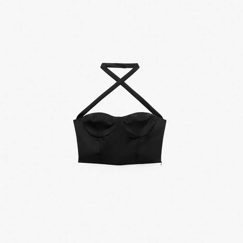 Corsetry-Inspired Halter Top