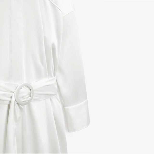 Satin Shirt Dress