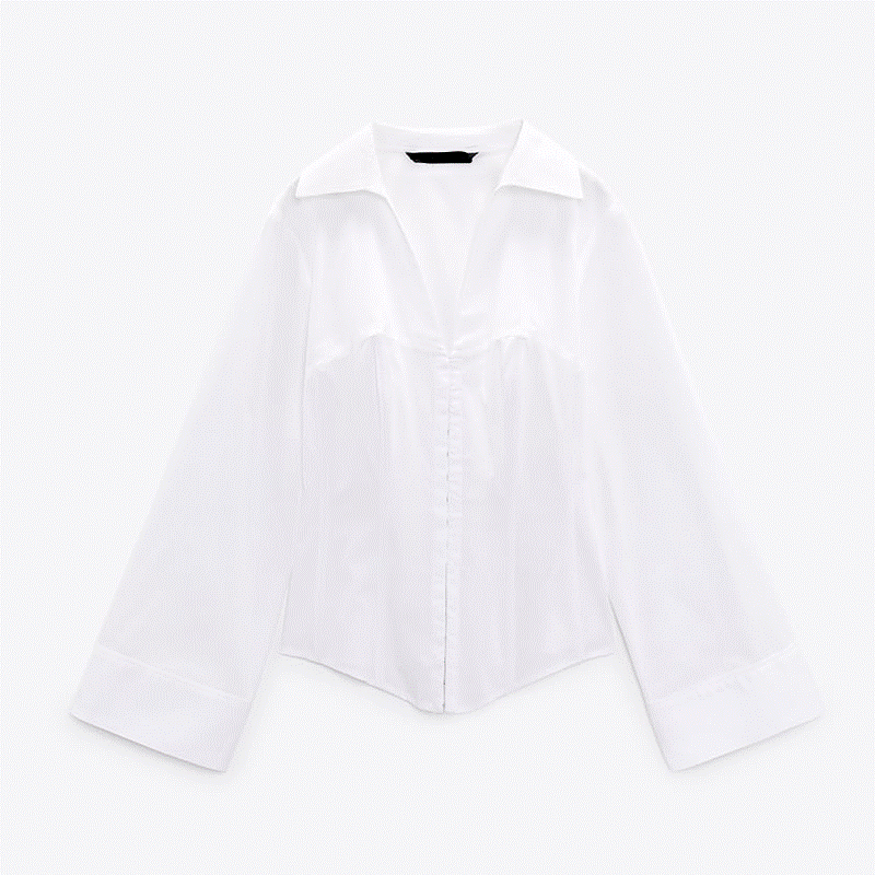 Poplin Corsetry-Inspired Shirt