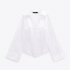 Poplin Corsetry-Inspired Shirt