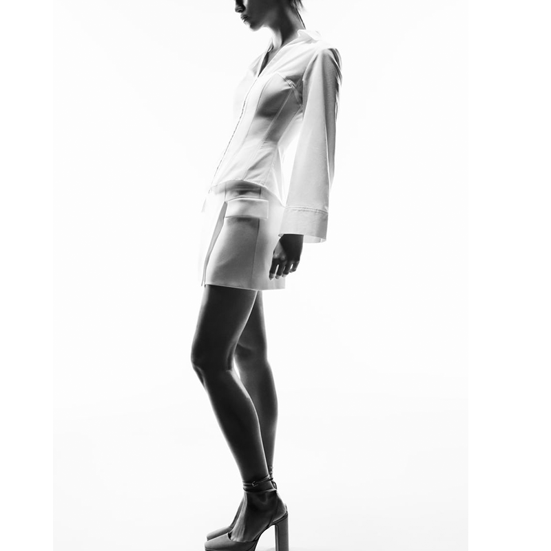 Poplin Corsetry-Inspired Shirt