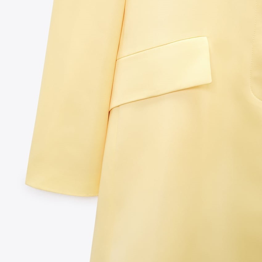 Satin Coat With Flaps
