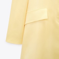 Satin Coat With Flaps