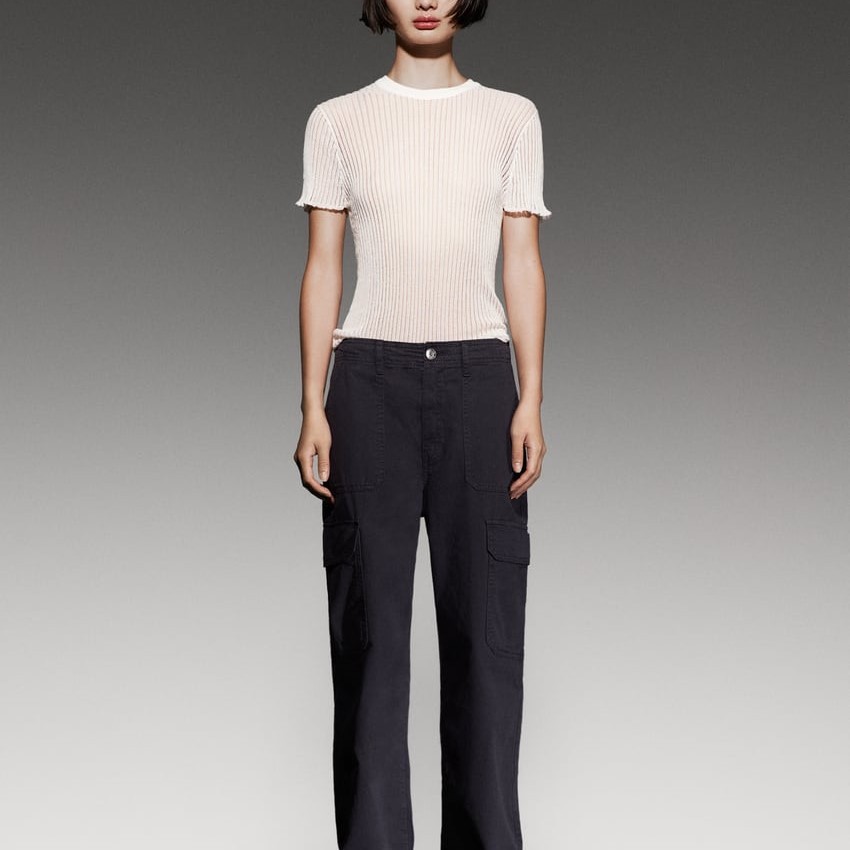 Short Sleeve Ribbed Top