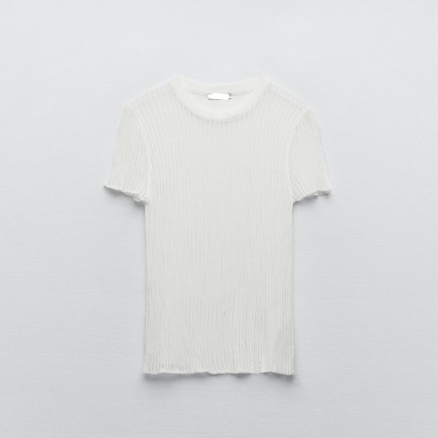 Short Sleeve Ribbed Top