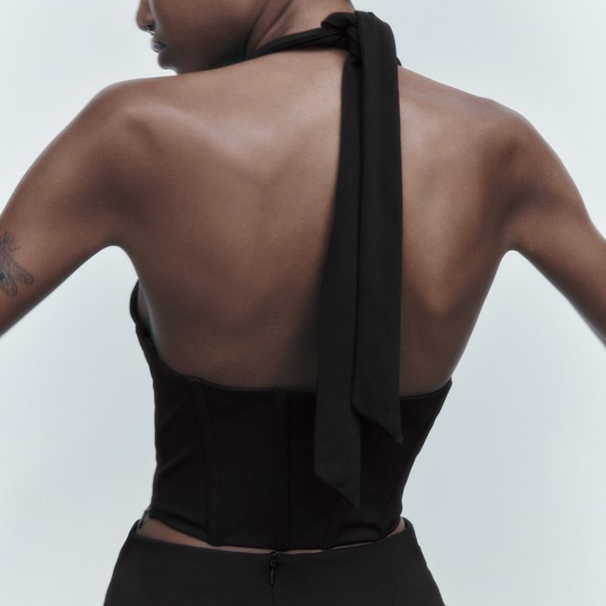 Cropped Corsetry-Inspired Top