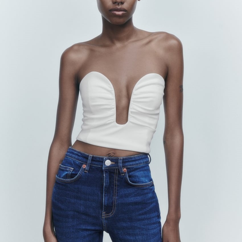 Sweetheart Neckline Crop Top