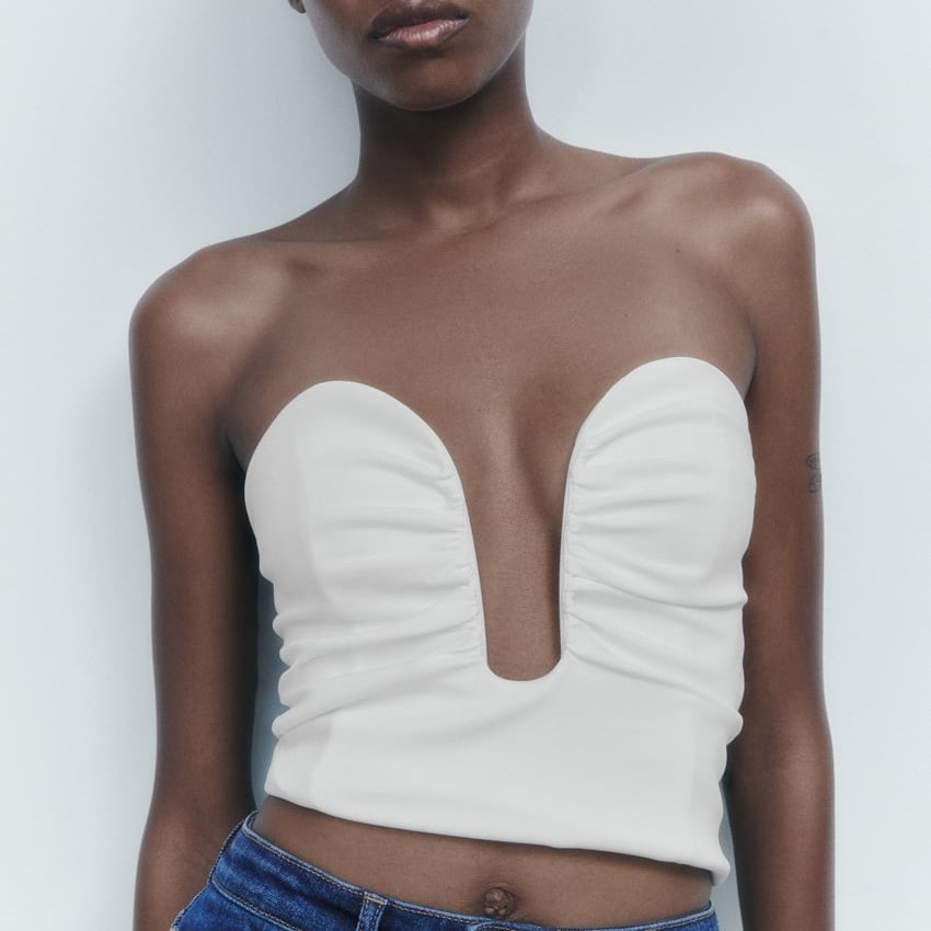 Sweetheart Neckline Crop Top