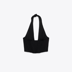 Cropped Corsetry-Inspired Top