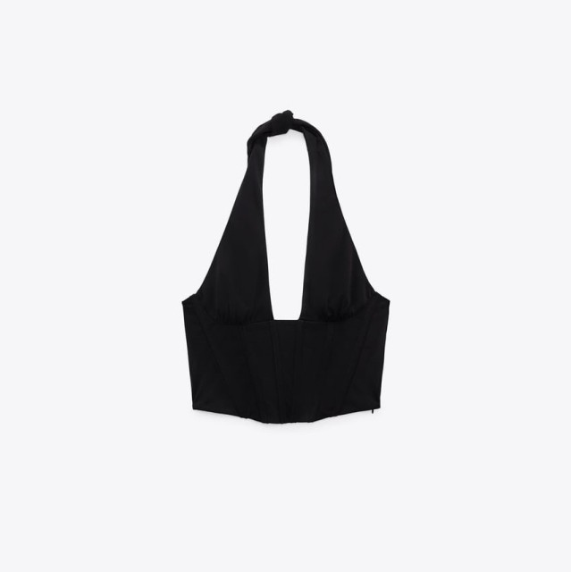 Cropped Corsetry-Inspired Top