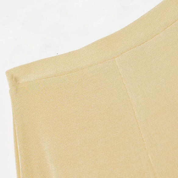 chartreuse slinky wide leg trousers