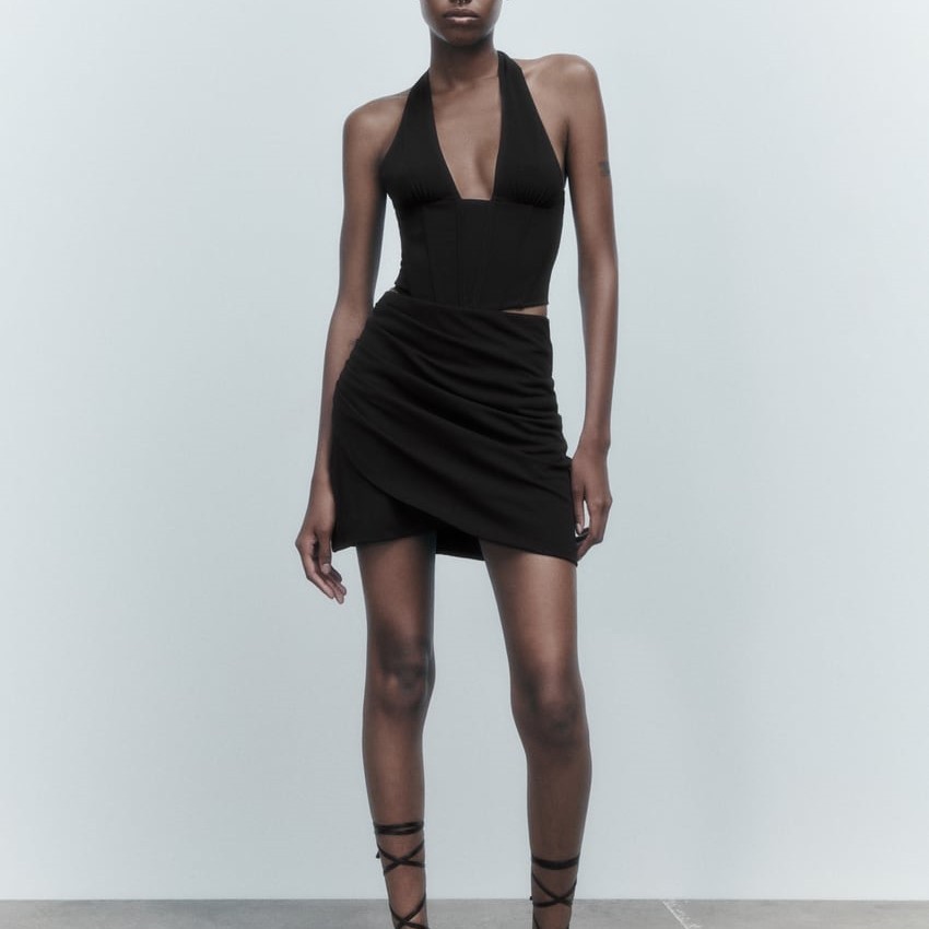 Cropped Corsetry-Inspired Top