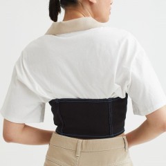 strapless twill top