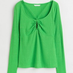 Ribbed jersey top