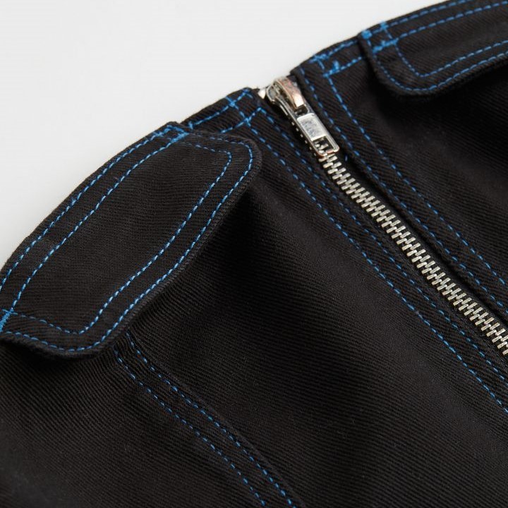 strapless twill top