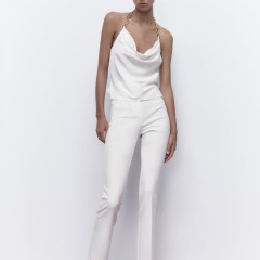Satin Top With Chain