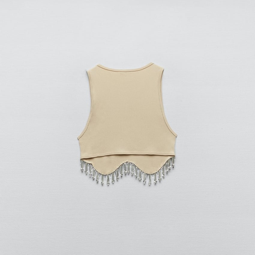 SEAMLESS TOP WITH RHINESTONES