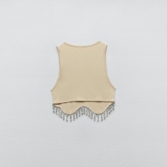 SEAMLESS TOP WITH RHINESTONES