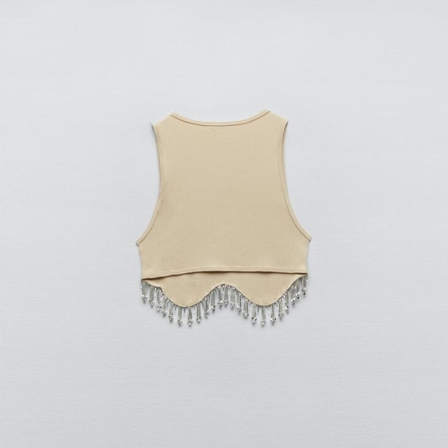 SEAMLESS TOP WITH RHINESTONES