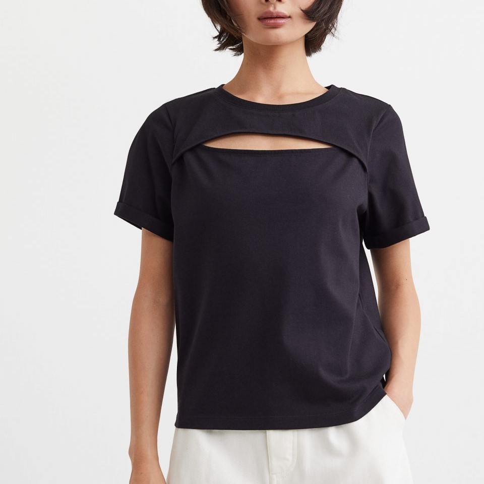 cut-out detail T-shirt