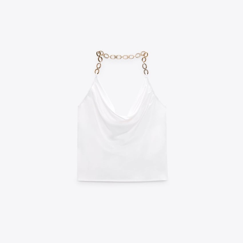 Satin Top With Chain