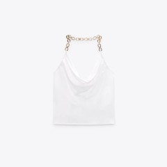 Satin Top With Chain
