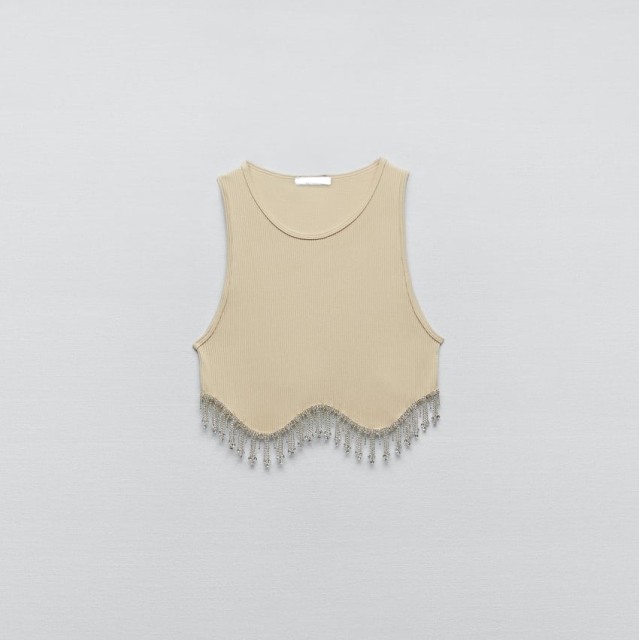 SEAMLESS TOP WITH RHINESTONES